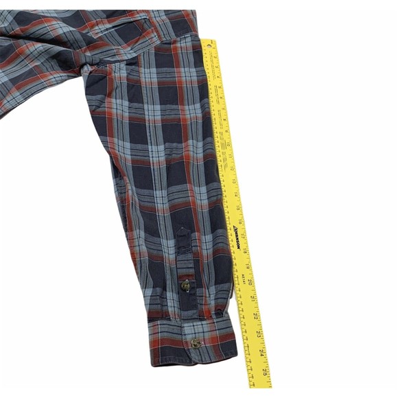 LL Bean Men Blue Red Plaid Long Sleeve Flannel Button Up Shirt Size X-Large XL - Picture 4 of 8